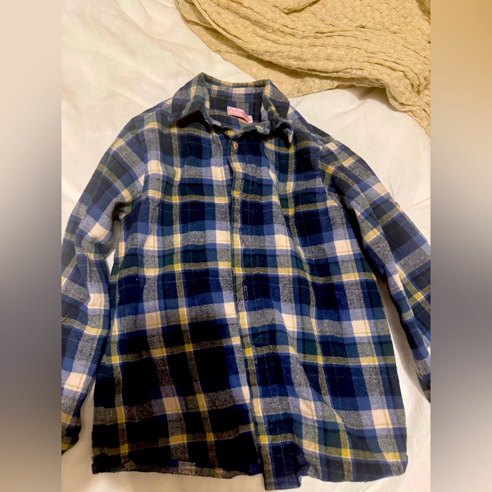 La Coqueta boys plaid flannel shirt